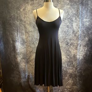 Meadow Rue by Anthropologie black slip dress